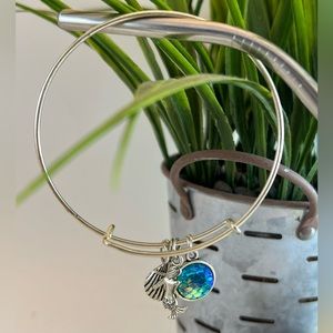Mermaid charm bangle - fashion jewelry
